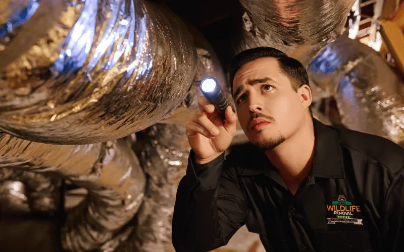 Wildlife inspection in attic space